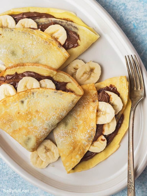 Banana Nutella crepes