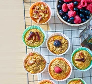 Banana oat muffins with mix & match toppings