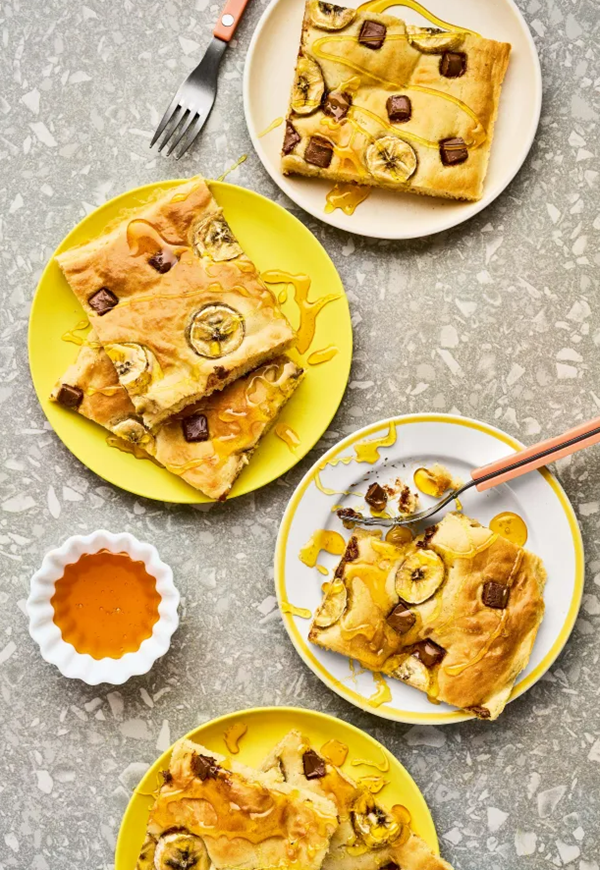 Banana pancake traybake