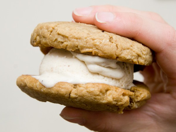 Banana peanut butter ice cream sandwiches