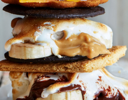 Banana peanut butter s'mores