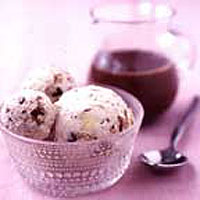 Banana, pecan and chocolate chip ice cream