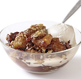 Banana-pecan crumble