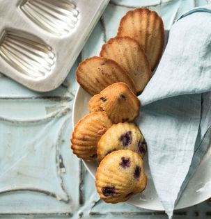 Banana pecan madeleines