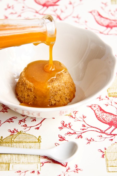 Banana puddings with ginger butterscotch sauce