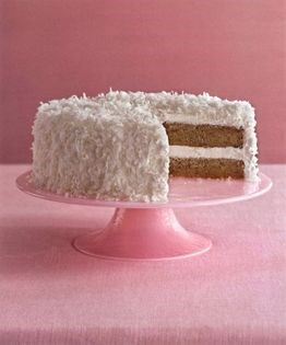 Banana rum coconut layer cake