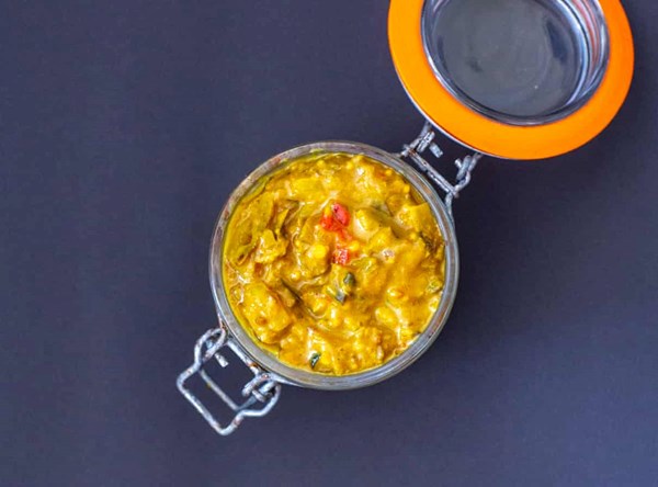 Banana skin chutney