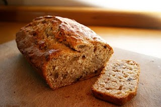 Banana, walnut and coconut loaf