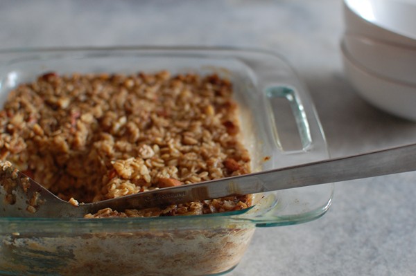 Banana walnut baked oatmeal