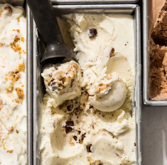 Banana-walnut-chocolate chunk ice cream