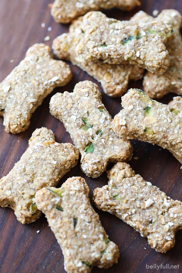Banana zucchini bread dog treats