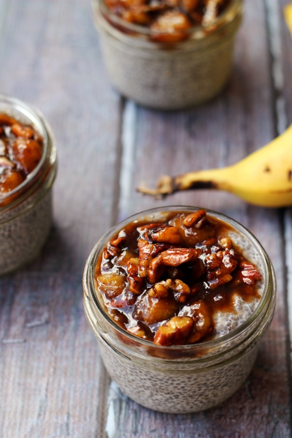 Bananas Foster chia pudding