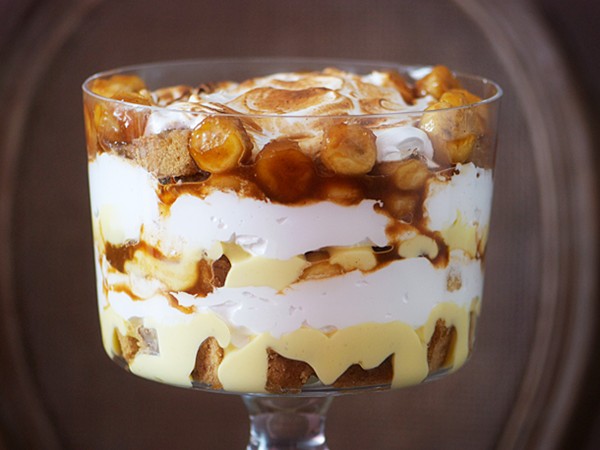 Bananas Foster trifle