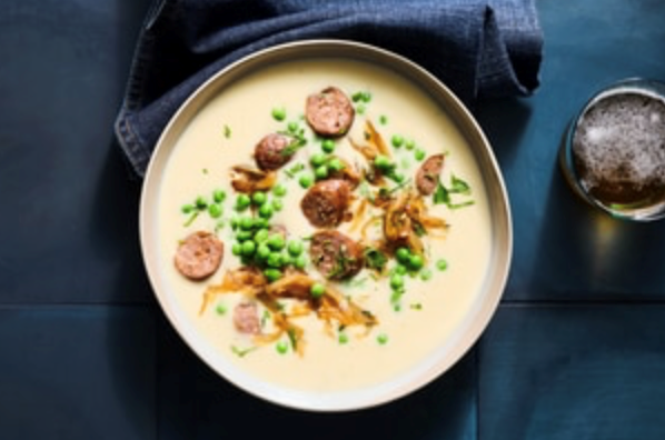 Bangers and mash soup