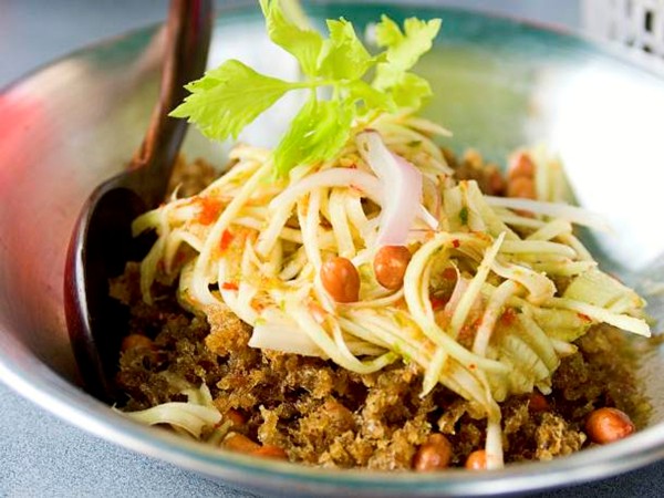 Bangkok Street Food's crispy fish and green mango salad (Cook the Book)