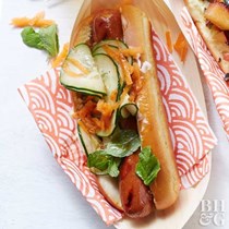 Banh mi-style hot dogs