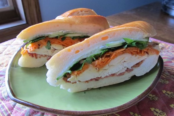 Bánh mì-style turkey sandwich