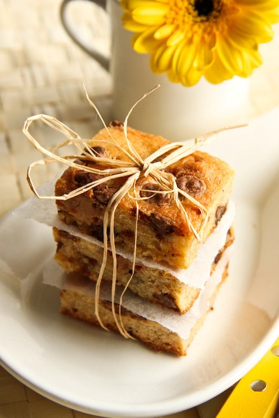 Banoffee blondies