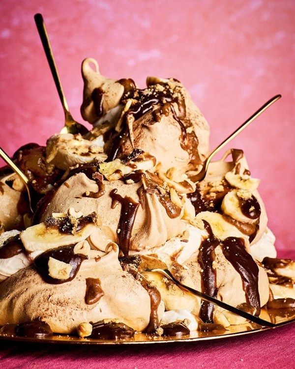 Banoffee Eton mess tower