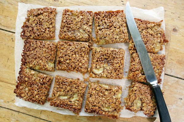 Banoffee flapjacks