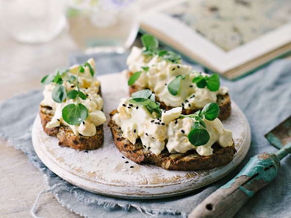 Bantam egg tartines