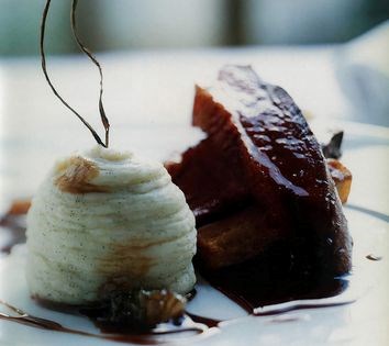 Barbary duck, vanilla-lime mash and jus