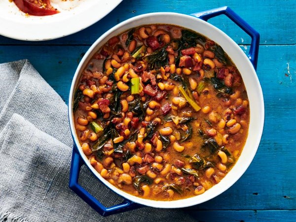 Barbecue beans and greens
