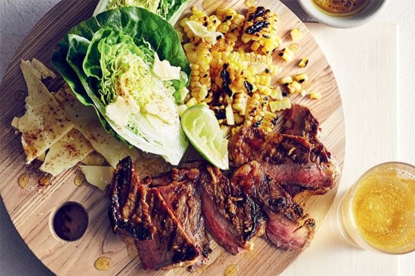 Barbecue beef salad with beer vinaigrette