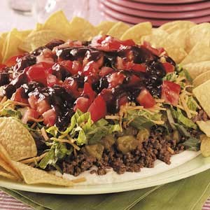 Barbecue beef taco plate 