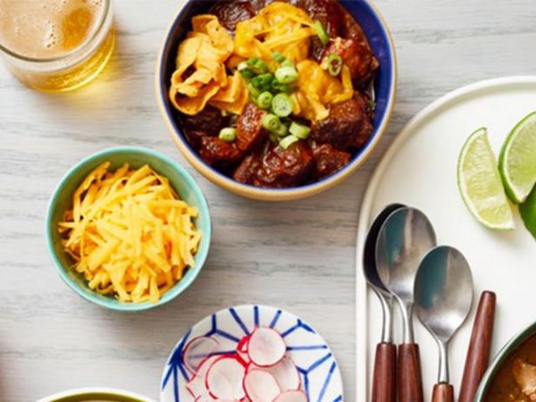 Barbecue brisket chili