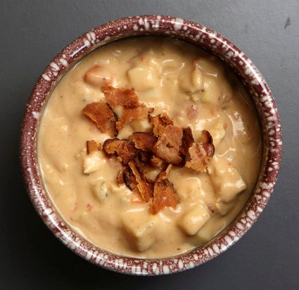 Barbecue chicken club soup