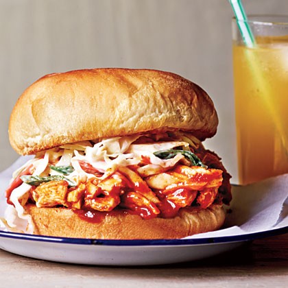 Barbecue chicken sandwiches