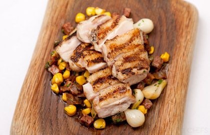 Barbecue chicken thighs