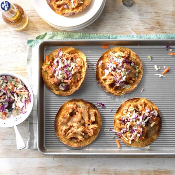 Barbecue chicken tostadas 