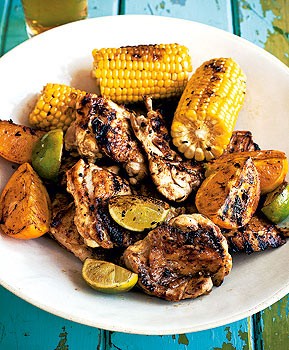 Barbecue chicken with mojo