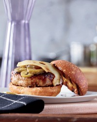 Barbecue-glazed turkey burgers