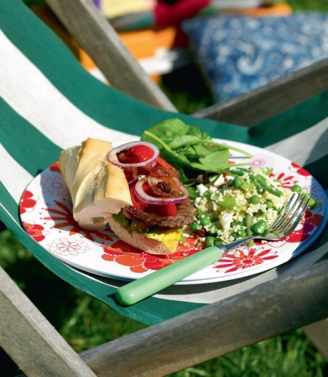 Barbecue pepper steak sandwiches
