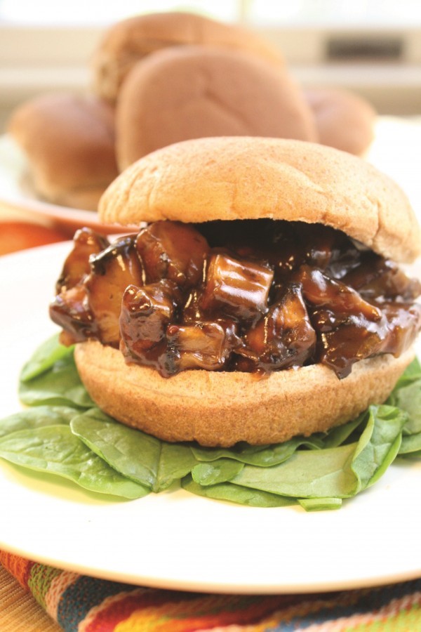 Barbecue portobello sandwiches