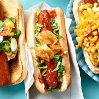 Barbecue potato chips crunch dogs