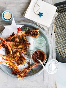Barbecue prawns