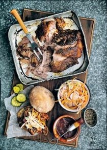 Barbecue pulled pork sandwiches