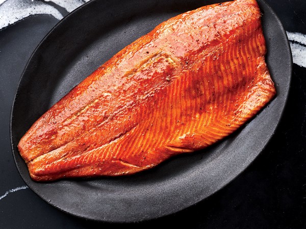 Barbecue-spiced hot-smoked salmon