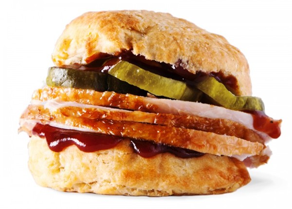 Barbecue turkey sandwich