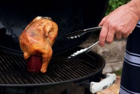 Barbecued beer-can chicken [Michael van de Elzen]