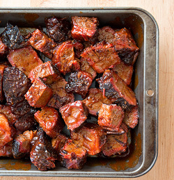 Barbecued burnt ends