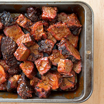 Barbecued burnt ends