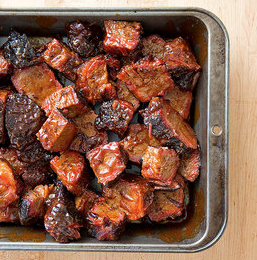 Barbecued burnt ends