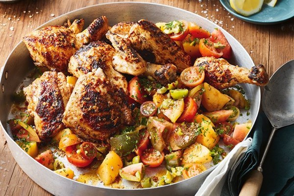Barbecued chermoula chicken