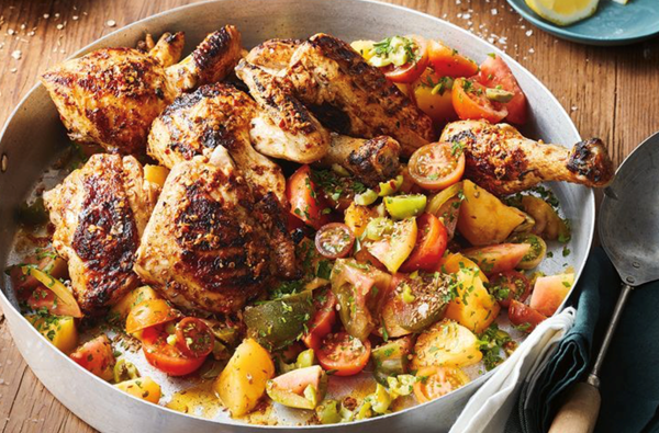 Barbecued chermoula chicken