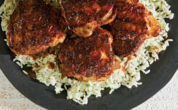 Barbecued chicken adobo